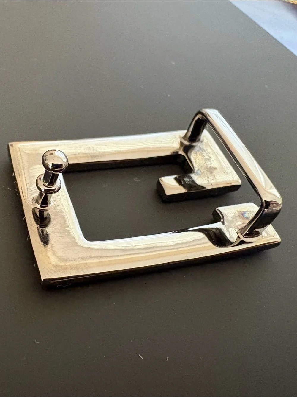 GUCCI Silver Tone Belt Buckle Piece